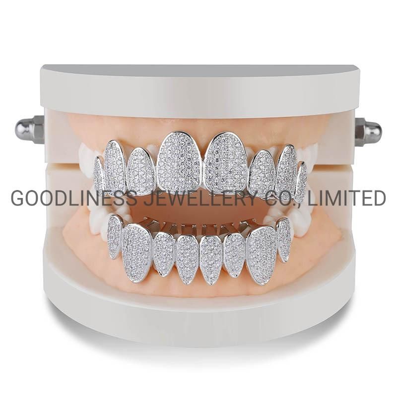 Fashion Men Hip Hop Jewelry Pave CZ Rapper Teeth Grillz