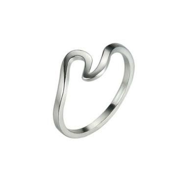 Wave Simple Wave Ring Slender Wave Wave Shape Tail Ring