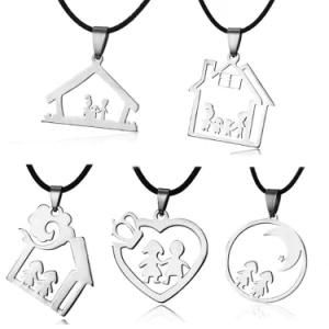 Custom 5models Lovely Gift House Family Pendant Necklace for Mother