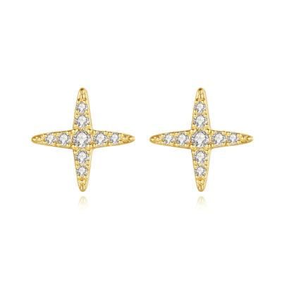 Fashion Jewelry 925 Sterling Silver Star Earrings