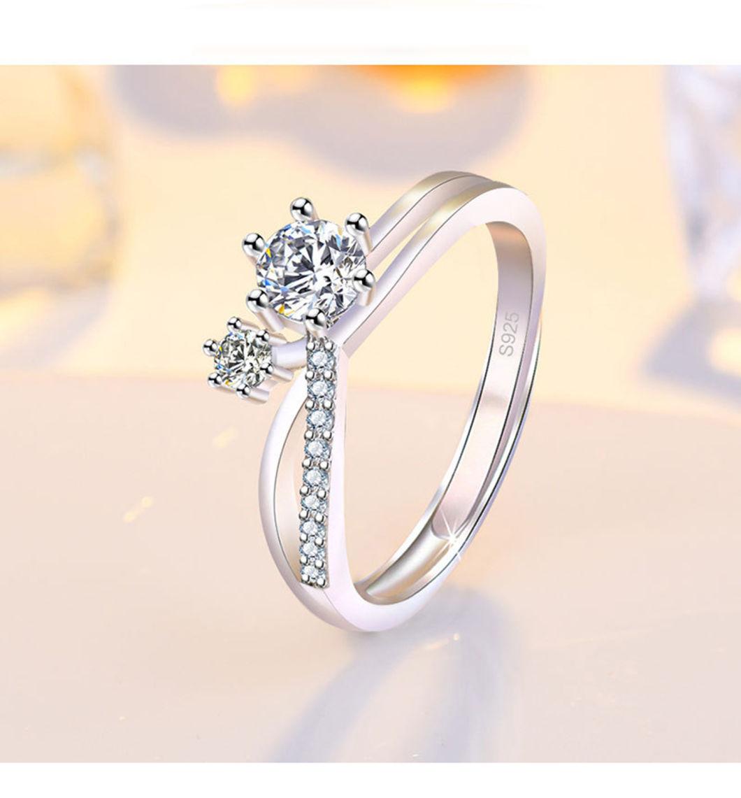 Fashion Jewelry Pave Cubic Zirconia Korea Style Small Design Ring