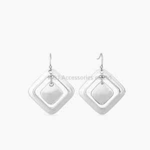 Charm Geometric Square Post Stud Earrings for Women Jewelry