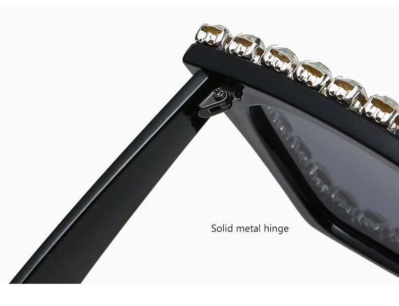 Oversize Unique Female Luxury Rhinestones UV400 Sunglasses