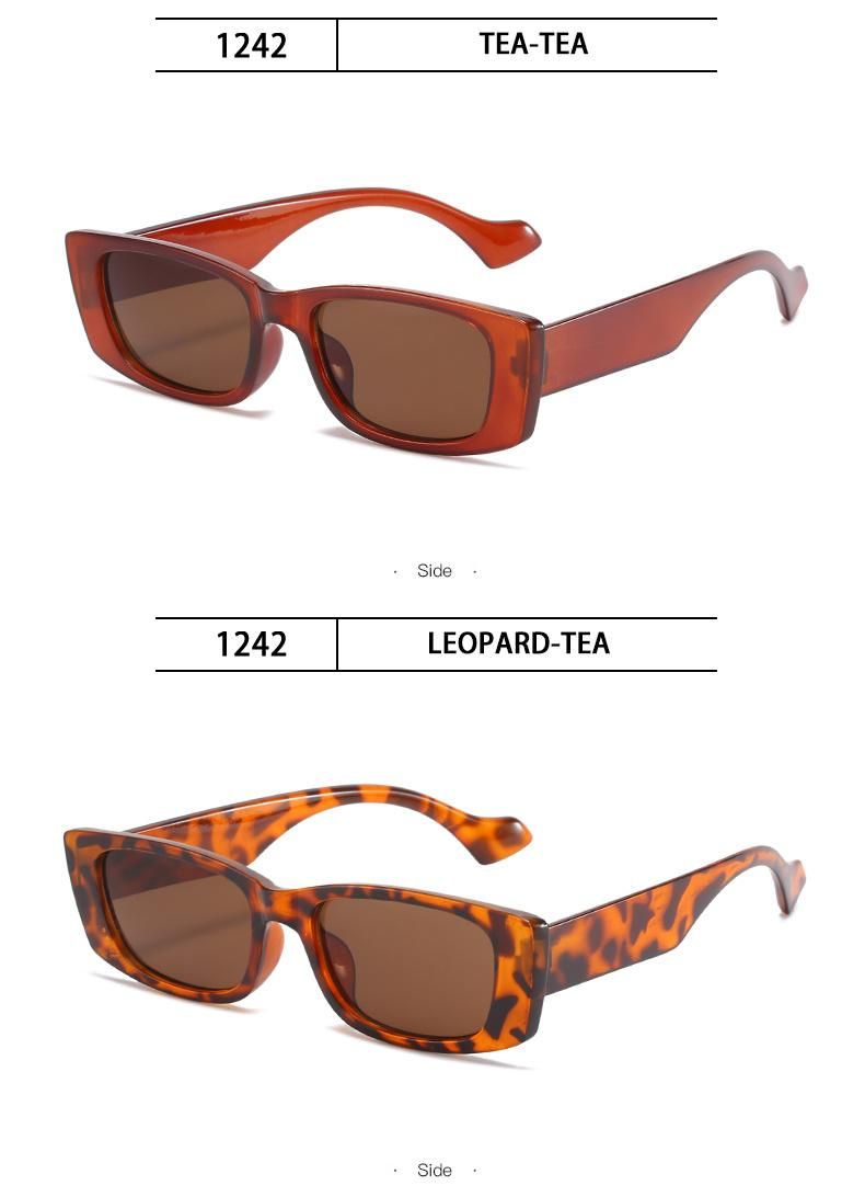 Sunglasses European and American Trend Small Frame Women Square Bright Black Net Red Same Sunglasses