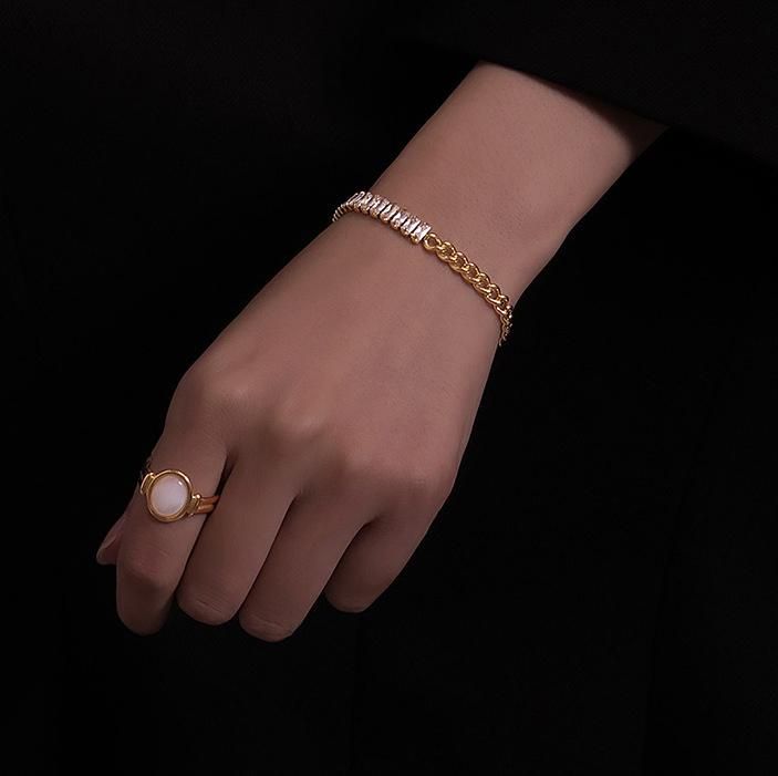Manufacturer Custom Fashion High Quality Waterproof Bracelet Stainless Steel Gold Plated Jewelry Wholesale 18K Bracelet
