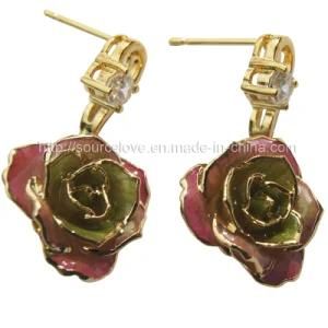 24k Gold Rose Earring (EH008)