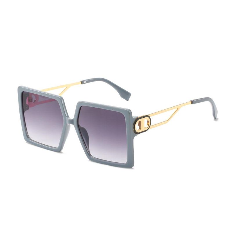 2020 No MOQ Women Square Metal Deco Fashion Sunglasses