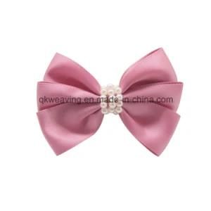 Women Bead Ribbon Hairbows Hair Clip Hair Decoration