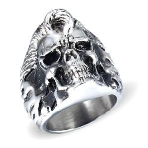 New Fashion Men 316L Stainless Steel Captain Skull Ring