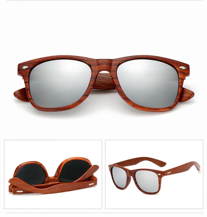 New Anti-Wood Grain Plastic Frame Unisex Wood Legs Sunglasses Bamboo Sunglasses Sg3012