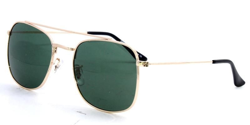 100% UVA/ UVB Protection (UV 400) Retro-Style Round Shape Frame in Classy Golden/Silver Metal Sunglasses