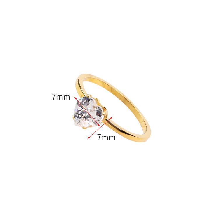 Hot Trend 18K Gold Dubai Wedding Stainless Steel Diamond Ring Jewelry for Women