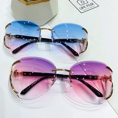 Sun Shade Female Sexy Women Sunglasses Rimless Color Gradient Sunglasses