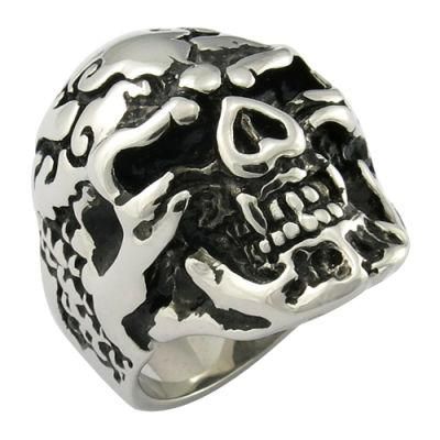 Skull Ring Casting Jwelry Mop Black Ring