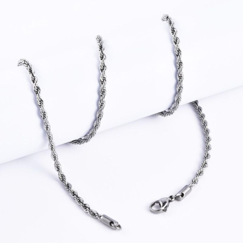 Fashionable18K Gold Plated Rope Chain Jewelry for Bracelet Anklet Layering Necklace Jewellery Design