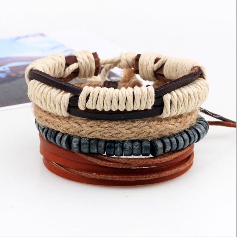 Boyfriend Gift Male Bracelet Trendy Leather Charm Bracelet