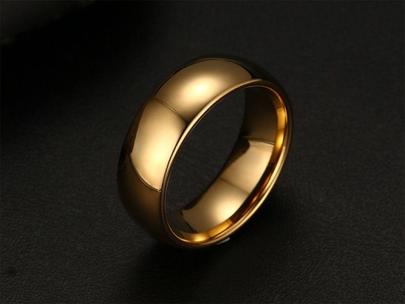 Tungsten Steel Jewelry Korean Rings Tungsten Gold Jewelry Rings for Men (TST2838)