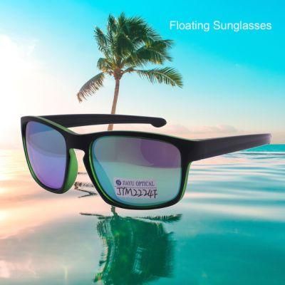 Mirror Lenses Custom Matte Transparent Frame UV400 Mens Floating Sunglasses