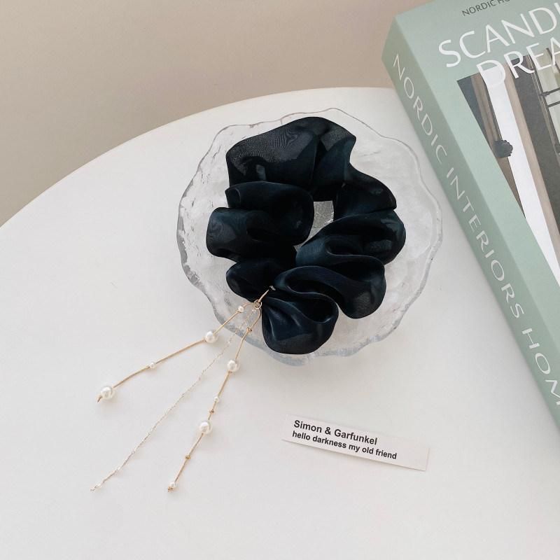 Fashion Jewellery Pearl Tassel Hair Ring French Hair Rope Headpiece