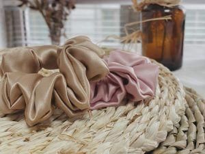 Best Seller Fashion Bow Hair Bands Korean High Quality Silk Satin Hair Scrunchies for Women Girls