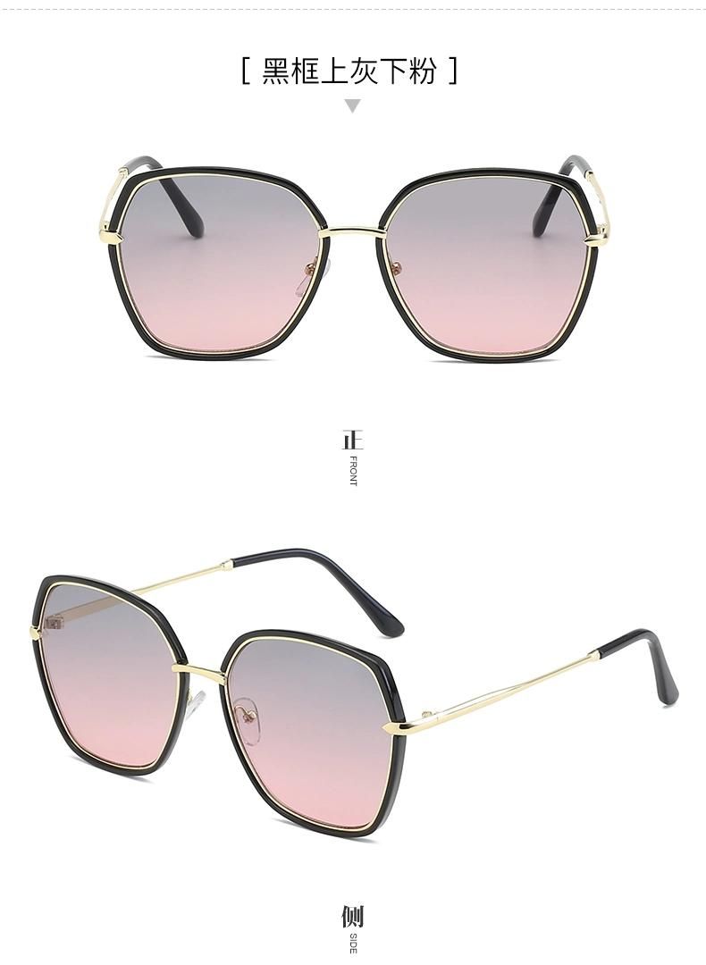 Retro Cat Eye Glasses Frames for Women Fashion Designer Metal Frame Eyeglasses Luxury Brand Big Frame Men′s Glasses 2020