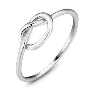 Fashion Good Quality Solid Sterling Silver Simple Plain Knot Ring