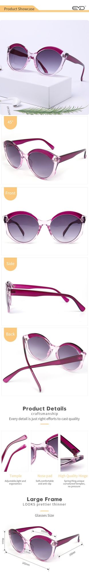 Custom Transparent PC Plastic Material Sunglasses Ladies Women Eyewear Custom Logo Fashion Sunglass Kids Girls Sunglass