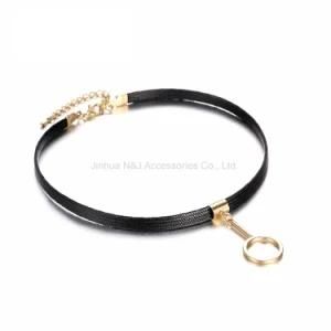 Gothic Style Charms Tattoo Choker Necklaces for Women &amp; Ladies Black Faxu Leather Brand Jewelry