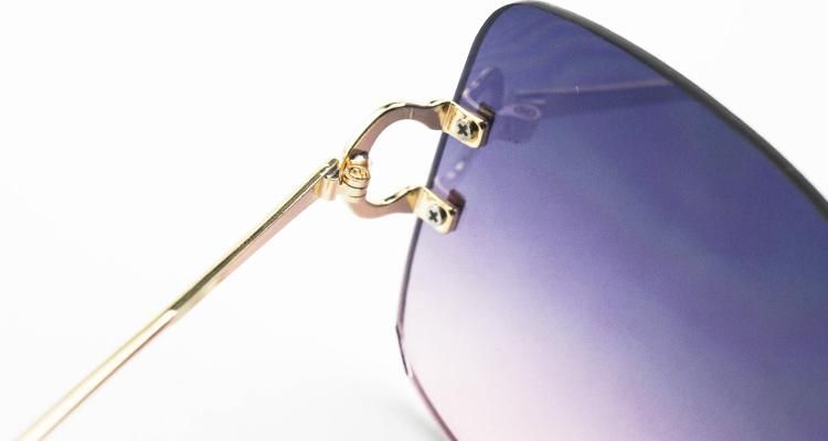 Square Popular Custom Logo Ready Frameless Women Sunglasses
