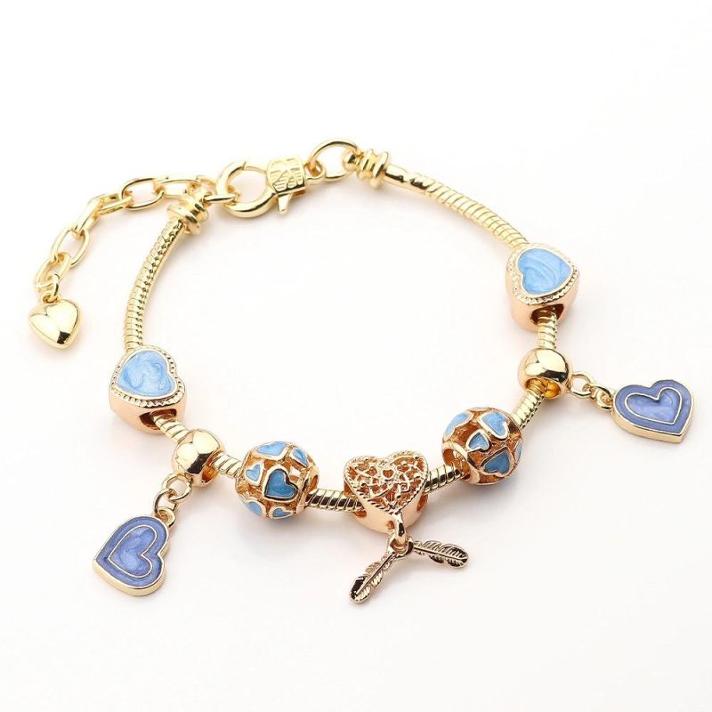 Beaded Bracelet Alloy Diamond Bracelet Love Leaf Bracelet