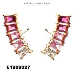 New Design Pink Earring Fashion Earrings Silver Jewelry