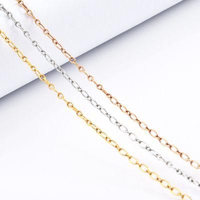 New Style Fashion Custom 18K Gold Plated Necklace Bracelet Long and Short Cross Cable Chain Handcraft Jewelry