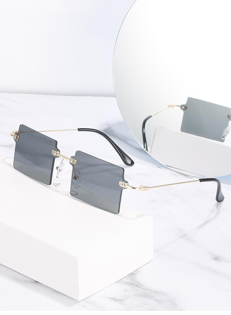 Sunglasses Square Fashion Rimless Glasses Amazon Hot Sale