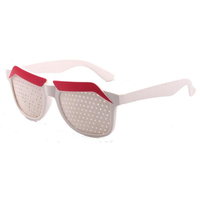 2017 Classical Promotional White Sunglasses with Holes on Lens