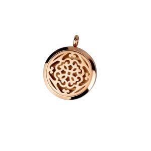 Stainless Steel Rose Gold Chinese Knot Aromatherapy Diffuser Locket Necklace