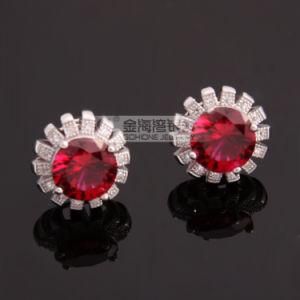 Diamond Cut Round Stud Earring Design