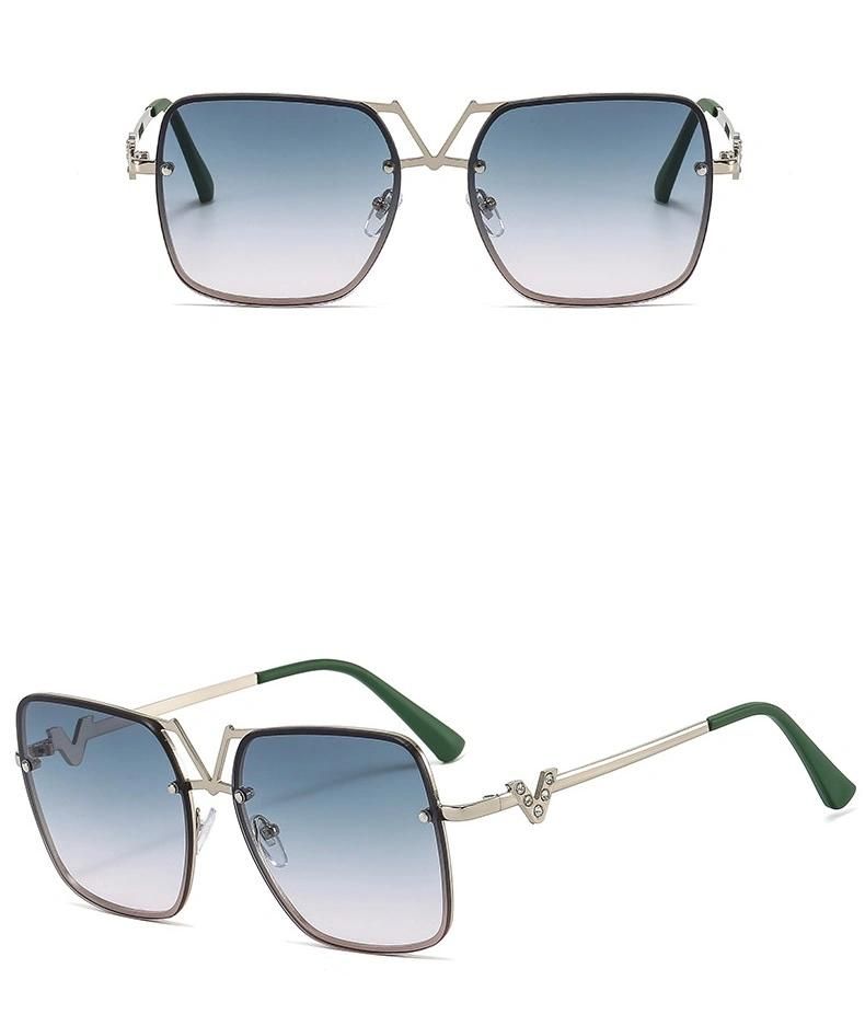 2022 Metal Fashion Cheap Sunglasses Diamond Ladies Sunglasses