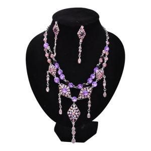 High Quality Necklace Jewelry Set with Multicolor Rhonestones (MJBH46)