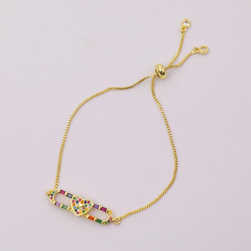18K Gold Plated Adjustable Fashion Charm Bracelet with High Quality