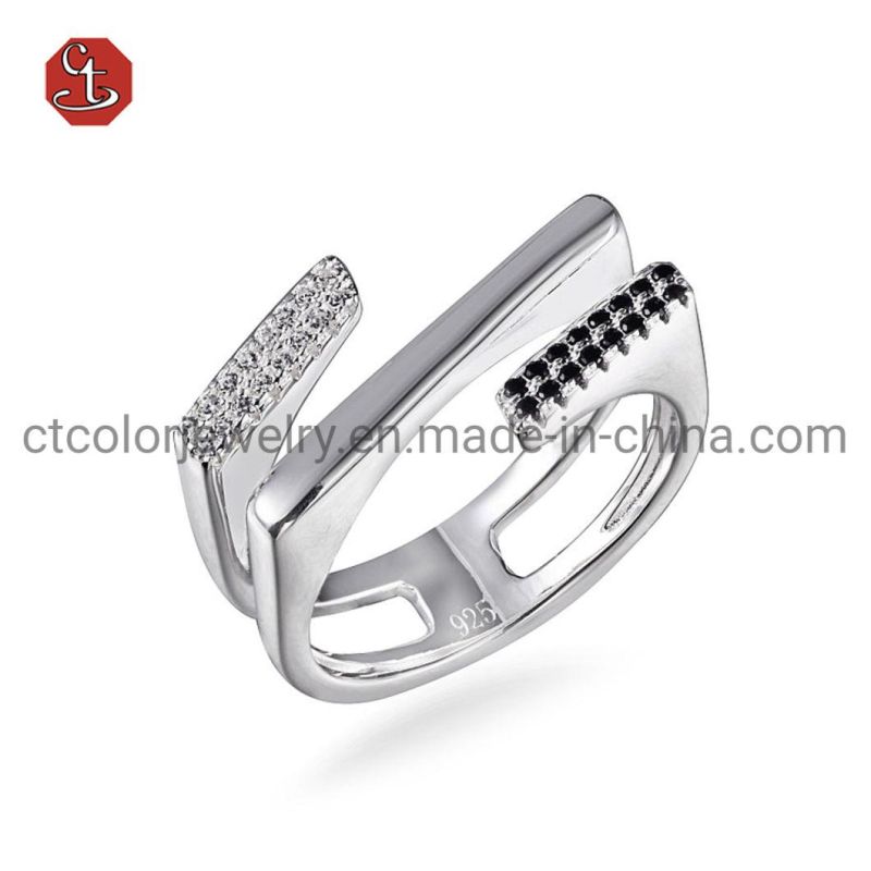 High Quality 925 Sterling Silver or Brass Fashion Rings with CZ Jewelry