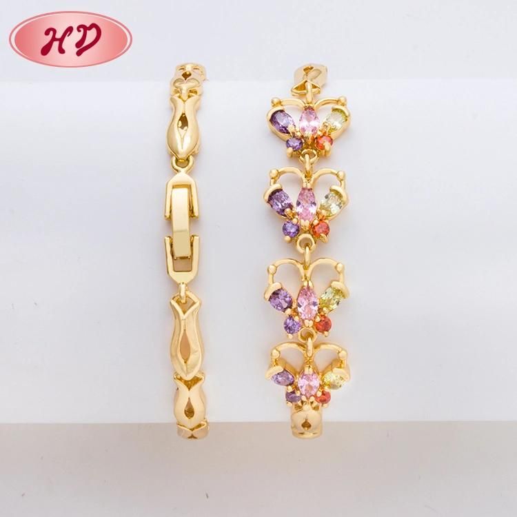 Newest Value Rose Plated 18K Gold Bangle Bracelets Saudi Arabia Jewelry