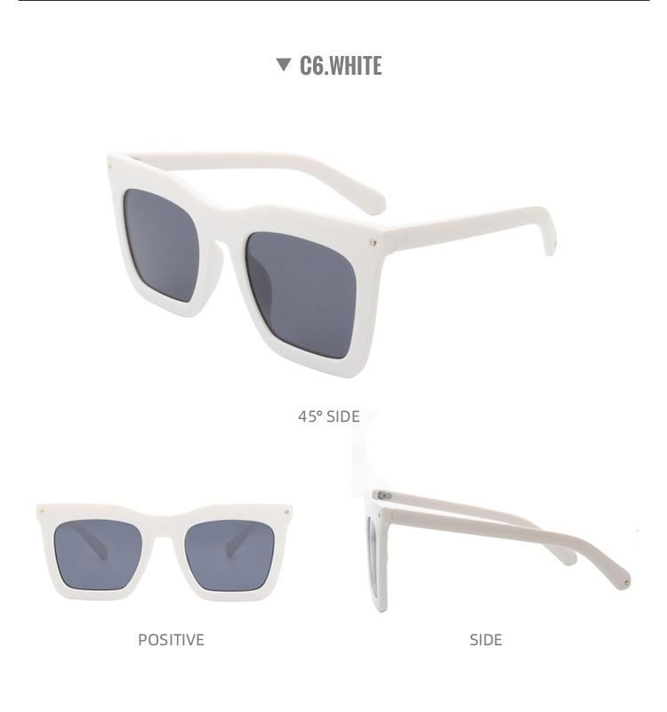 2022 Vintage Big Women Sunglasses Thin Framen Square Eyeglasses for Custom Logo