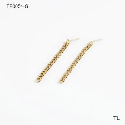 2202 New Arrival 18K Gold-Plated Stainless Steel Fashion Jewelry Link Chain Earrings High Quality jewellery Wholesale