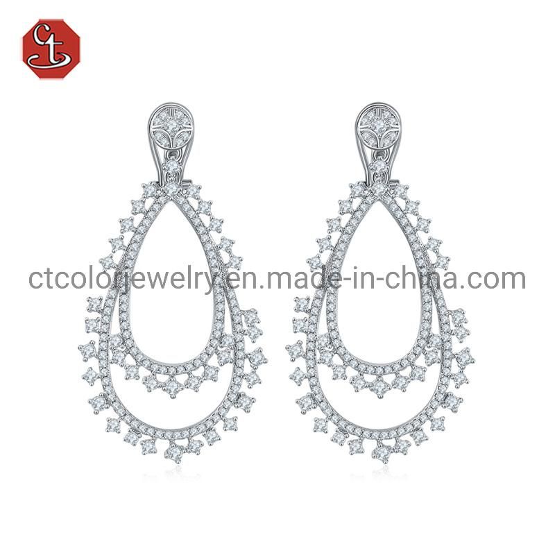 Trending jewelry 2021 fashion women′s drop 925 silver Earrings