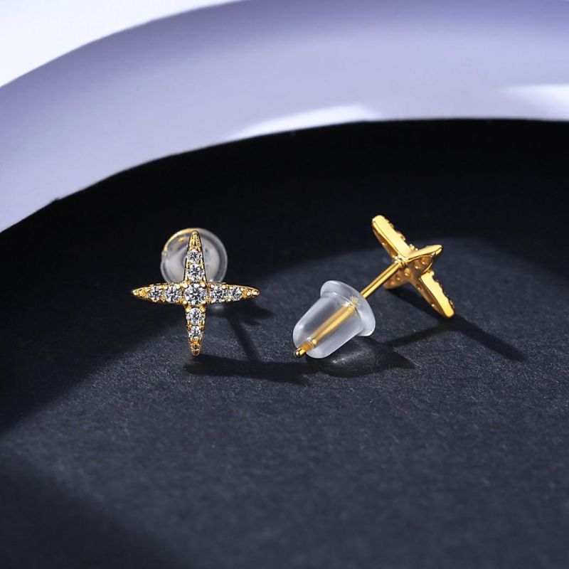Fashion Jewelry 925 Sterling Silver Star Earrings