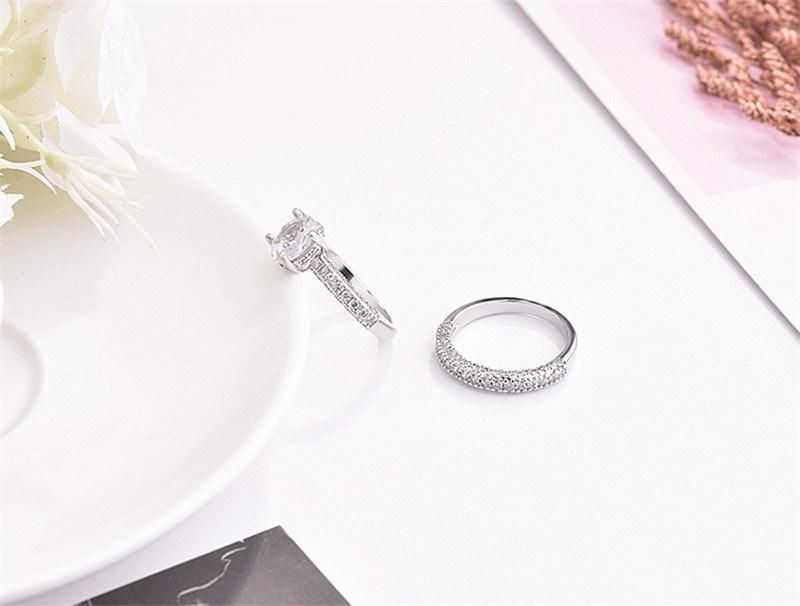 Women Fashion Cubic Zirconia Wedding Engagement Ring Fashion Jewelry