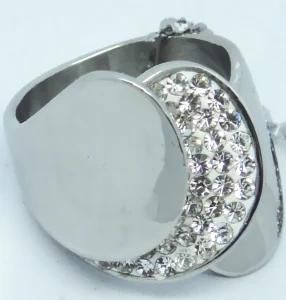 CZ Stones Stainless Steel Ring (JR055)