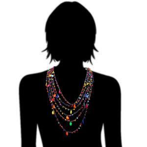 Bohemia Style Beads Pendant Choker Necklace