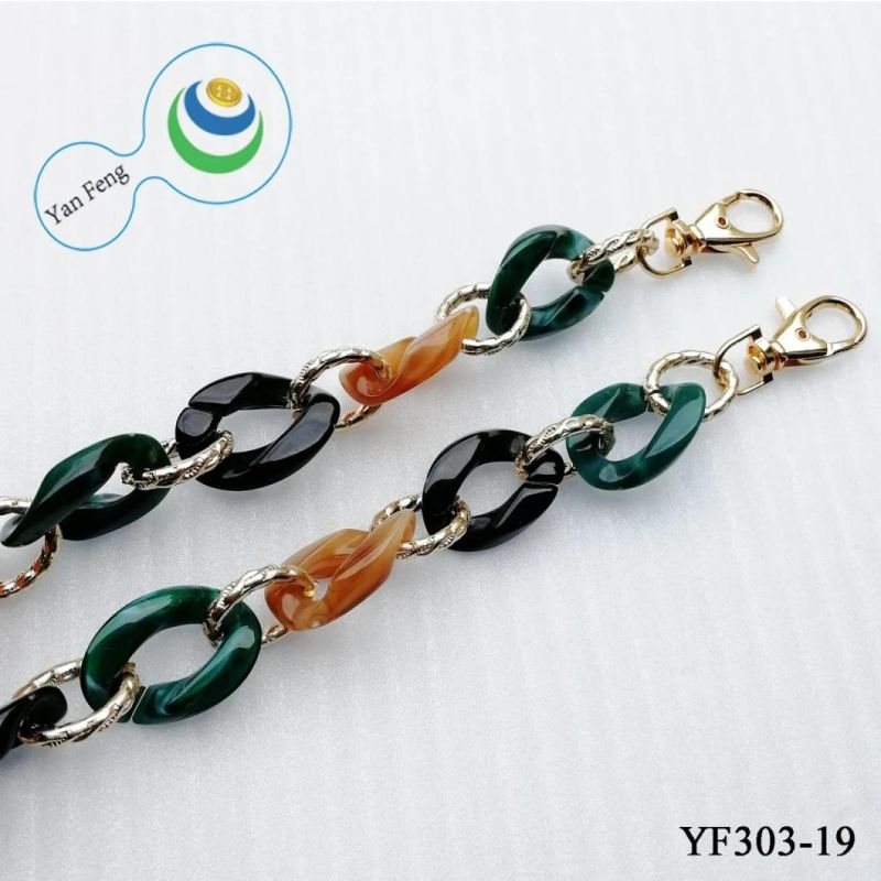 21.5*30mm New Pure Color Design Series Ornament Chain Plastic Chain Bag Accessories (YF303-19)