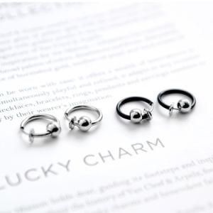 Non-Pierced Round Bead Stainless Steel Ear Clip